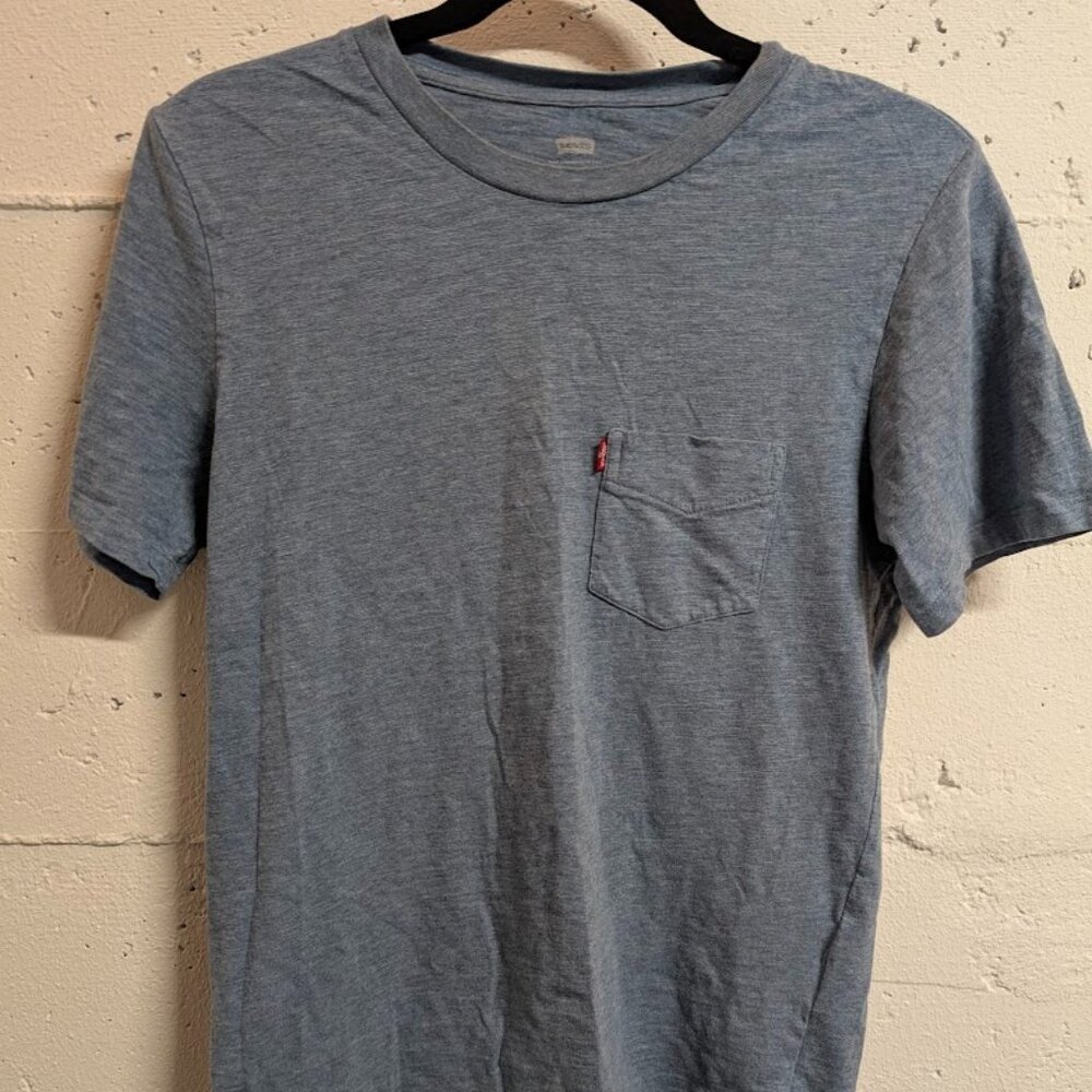 Levi's Plain Blue Standard Pocket T-Shirt - Size XS / TP
